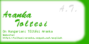 aranka toltesi business card