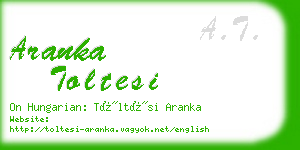 aranka toltesi business card